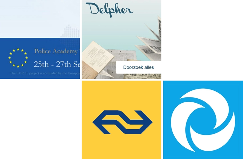 Politie NL ‧ National Library - Delpher ‧ Nederlandse Spoorwegen ‧ Waternet Amsterdam