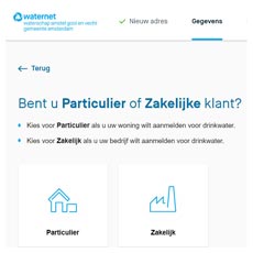 Website Waternet Amsterdam
