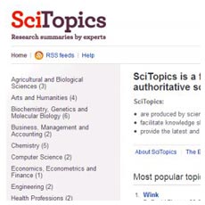 Website Elsevier SciTopics